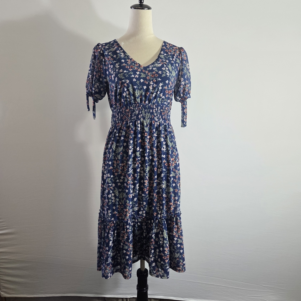 Ember Floral Blue Dress Size M